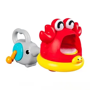 (Bubble Solution Not Included) Adorable Animal Bath Toy Set: Piggy Riding a Fish, Spinning Duck, and Spraying Turtle—Fun Wind-Up Water Toys, Perfect for Summer Showers and Poolside Play