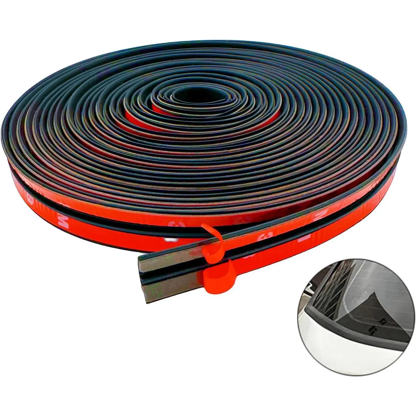Red Rubber Auto Windshield Sealing Strip, Universal for Multiple Car Models, Simple Installation, Snug Fit, Leak Prevention, Seamless Integration, Enhances Interior Cleanliness, Car Interior Accessory