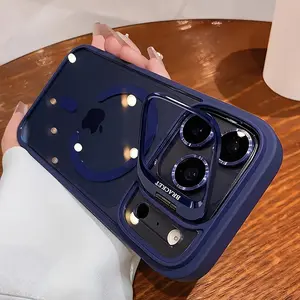Phone Case - Luxury Magnetic Shockproof Phone Case Compatible with Iphone 17, 16, 15, 14, 13, 12, 11 Pro Max Plus Air 16E, Featuring a Lens Holder And Glass Lens Protector.