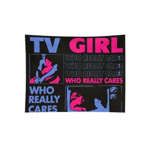 [TV GIRL |   Soft Fabric] TV GIRL Tapestry - Soft Fabric Bilingual Chinese/English Wall Hanging |   Horizontal All-Season Home Decor |   Unique Gift for Birthdays, Weddings, Dorms, Offices