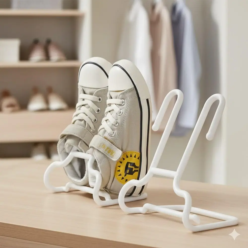 Multi-Layer Ventilated Shoe Rack, Creative Storage Organizer with Anti-Slip & Anti-Tip Design, Portable Hanging Drying Rack for Home, Dorm Room Door.