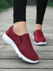 Women's Soft Sole Casual Sports Shoes, Comfortable Breathable Single Shoes, Lightweight Mid-Aged Walking Shoes, All Seasons Footwear
