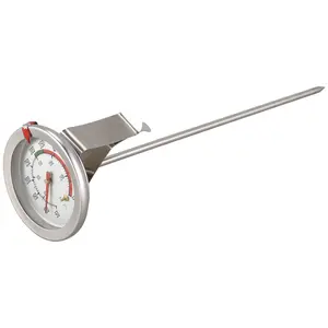 Handy 8 Inch Probe Deep Fry Meat Turkey Thermometer with 2 Inch Dial Stainless Steel for BBQ Grill Pot Pan Kettle 50℉-550℉(1 Piece) Vacuun Filter