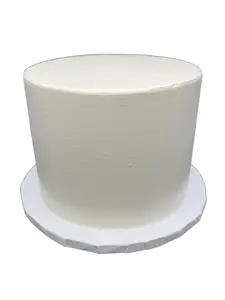 FromJennWithlove Ivory Styrofoam Fake Cake for Wedding Toppers - Reusable 8x6 Inch Cake Decoration