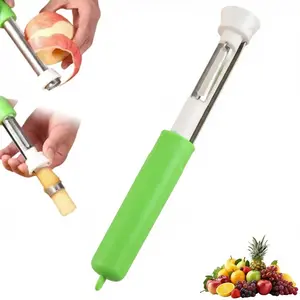 2-in-1 Stainless Steel Fruit Corer & Peeler, Multifunctional Apple Core Remover Tool for Apples, Pears, Bell Peppers & Fruits,  Kitchen Gadget for Fruit and Vegetable