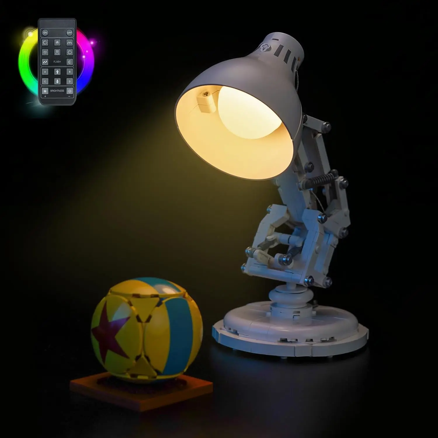 RC Version Lighting Kit for Lego Ideas Pixar Luxo Jr. 21357, Office-Compatible, with USB Ports, Suitable for 4-6 Years Users (Model Not Included), Light Up Your Space