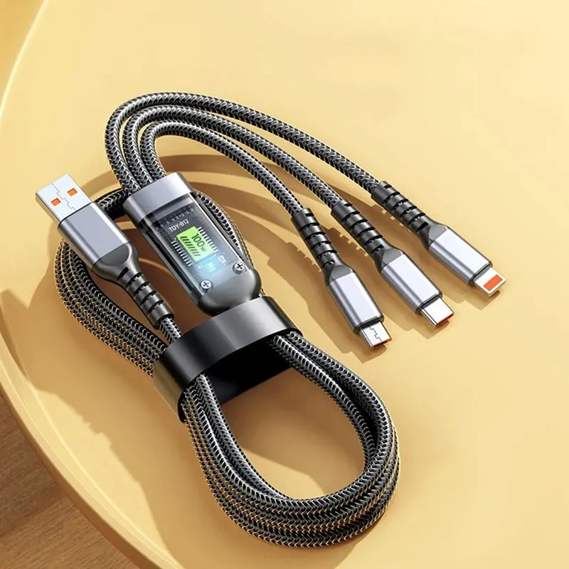 120cm 100w 6a Transparent Fast Charging Cable Fast Charging Cords Type-C USB Mini Charger for iPhone Samsung Huawei Xiaomi Oppo Vivo, Optional 1/2pcs Set, Super Fast Charger, Fast Charging Solution
