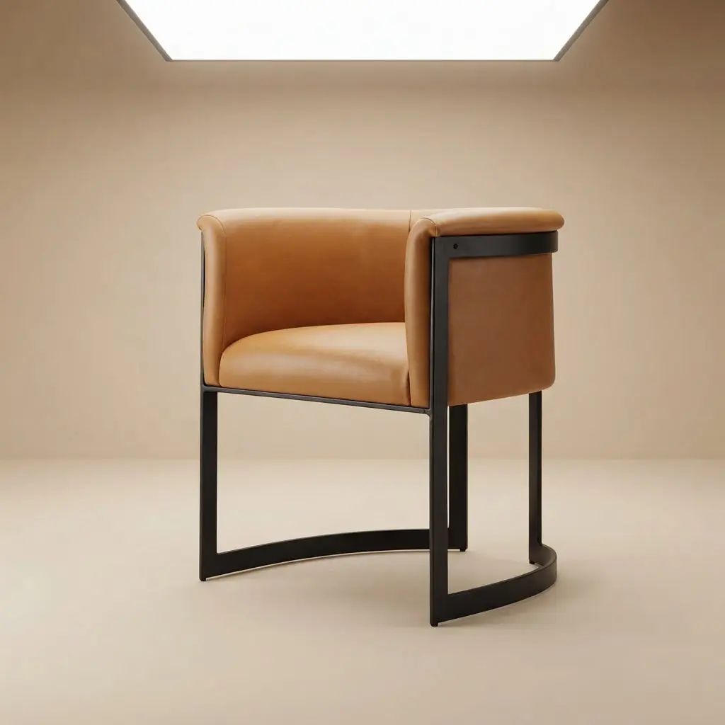 Corso Modern Camel Vegan Leather Dining Chair