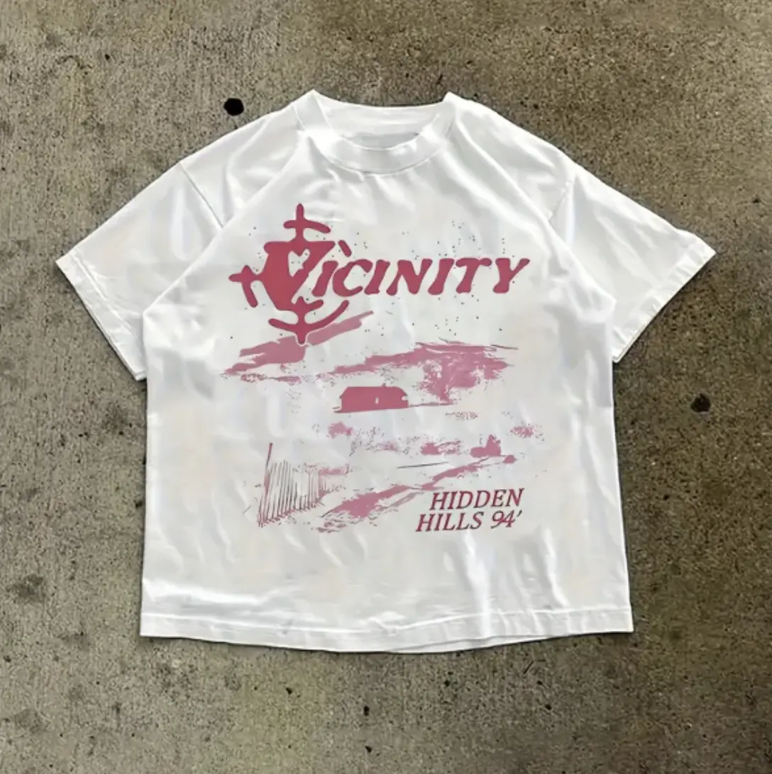 Pink Hill T-Shirt, Gifts Shirt, Unisex Vintage Graphic Tees Gothic Grunge Y2k Emo Scene Amity Affliction Style Clothes Men Women Streetwear