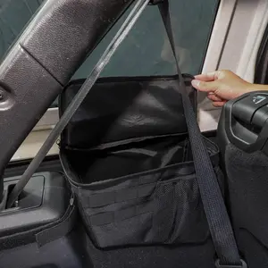 Custom Trunk Organizer for 2018-2023 Jeep Wrangler JLU 4-Door, ABS+Canvas Interior Storage Bag Holder Kit, Car Organization Supplies