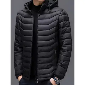 Men's Fashion Quilted Down Jacket with Hood - Ultra-light, Multi-pocket Coat, Suitable for Cold Weather - Perfect for Outdoor Activities and Daily Wear