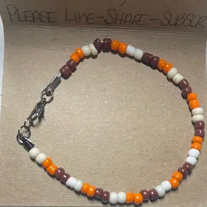 Chocolate Brownie Sundae Bracelet; Stainless Steel Wire & Hardware