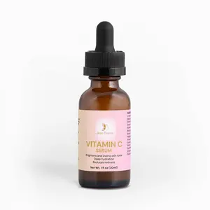 Jere Botew Vitamin C Serum with Calendula Flower - 1 fl oz - Brightens Skin, Reduces Dark Spots, Antioxidant Protection & Collagen Boost - USA Made