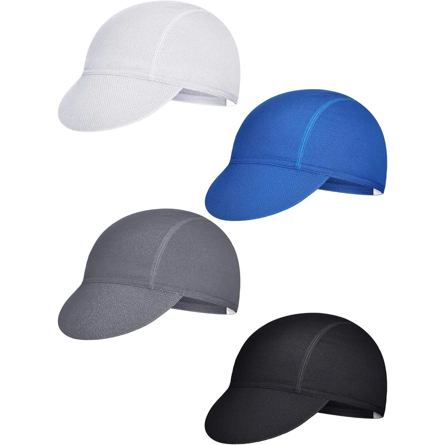 4 Pieces Summer Unisex Cycling Cap Breathable Bicycle Caps Sweat-Absorbing Biking Caps for Women Men Running Outdoor Sports