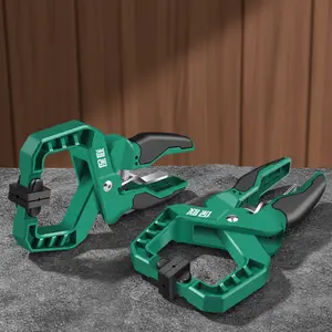 2 Pack Ratchet G-Clamps for Woodworking, Thickened Reinforced Steel Ratcheting Quick Release Bar Clamps, One-Handed Effortless G-Style Tool Set for Professional Carpentry, Metalwork, Stone and DIY Projects