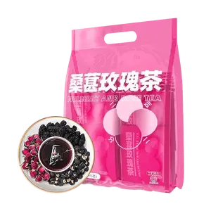 GUANGYAOBAIYUNSHAN Mulberry Rose Tea for Women - 15 Bags (6g Each) - Beauty & Radiance - Individually Packaged Herbal Wellness Tea