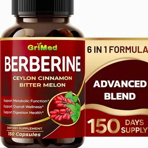 Berberine Supplement 9,500mg with Ceylon Cinnamon Bitter Melon Supports Healthy Immune System