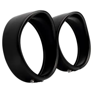 4.5" Auxiliary Light / Passing Lamp Visor Trim Rings for Harley-Davidson® | Matte Black