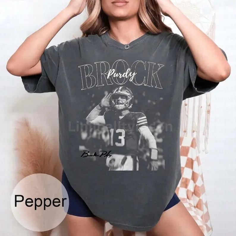 Comfort Colors Vintage 90s Brock Purdy Dance Football Shirt, Game Day Fan Gift