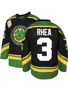 3 Ross The BOSS Rhea ST John's Shamrocks Stitched Hockey Jersey with EMHL Patch White Green