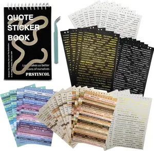 Gold Foil 2370 Pcs Stickers - Cute Design for Journaling, Quote Stickers for Scrapbooking, Bullet Journal & DIY Crafts - Decorative Cute Sticker