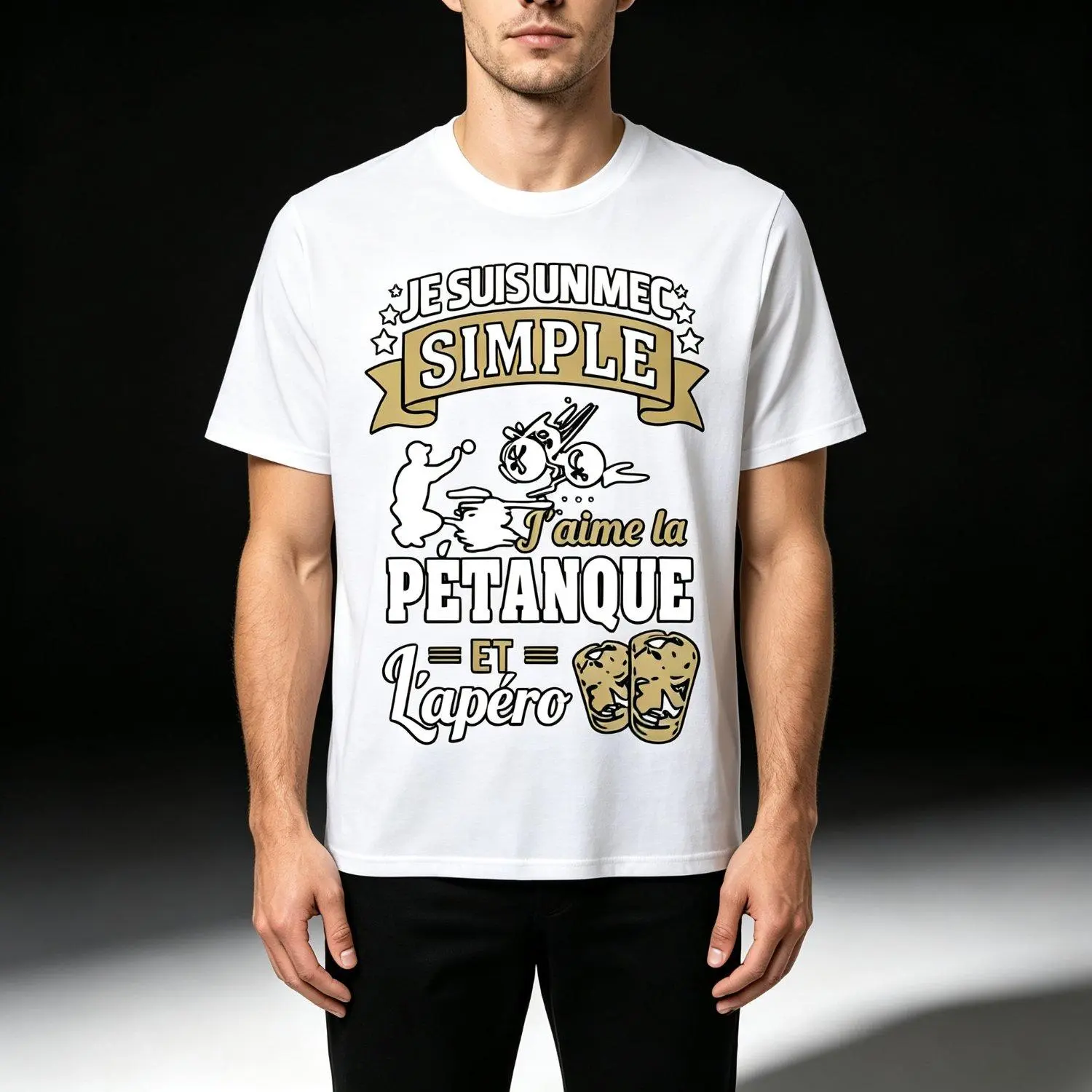 French Fun Tshirt IM a Pétanque Expert Beer Sport Theme Print Casual For Beer And Humor Lovers Comfortable All Seasons Eye Catching French Slang Font