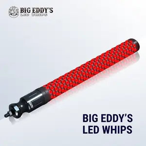 Big Eddy's LED Whips: Durable Bright Off-Road Lighting Solutions with Power Quick Release Base & All-In-One Wiring System for Enhanced Visibility