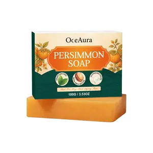 Persimmon Cleaning Soap, Deep Exfoliating Moisturizing, Daily Shower, Gentle Cleansing, Hydrating Formula, Ideal for All Skin Types