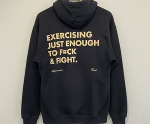 Exercising Just Enough Hoodie | Funny Gym Pump Cover | Urban Athleisure Wear