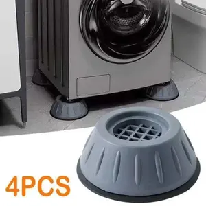 4-piece set of universal anti-vibration foot pads, rubber pads for washing machines, anti-slip pads for dryer and refrigerator base