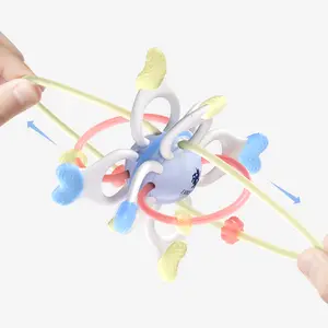 Evoceler Baby Teething Toys Ball, 5-in-1 Pacifier-GradeSilicone Infant Toys Baby Toys, BPA Free MontessoriBaby Teether Ball for 0-6-12-18+ Months, Chew ToyNewborn Toys for Baby Girl Boy