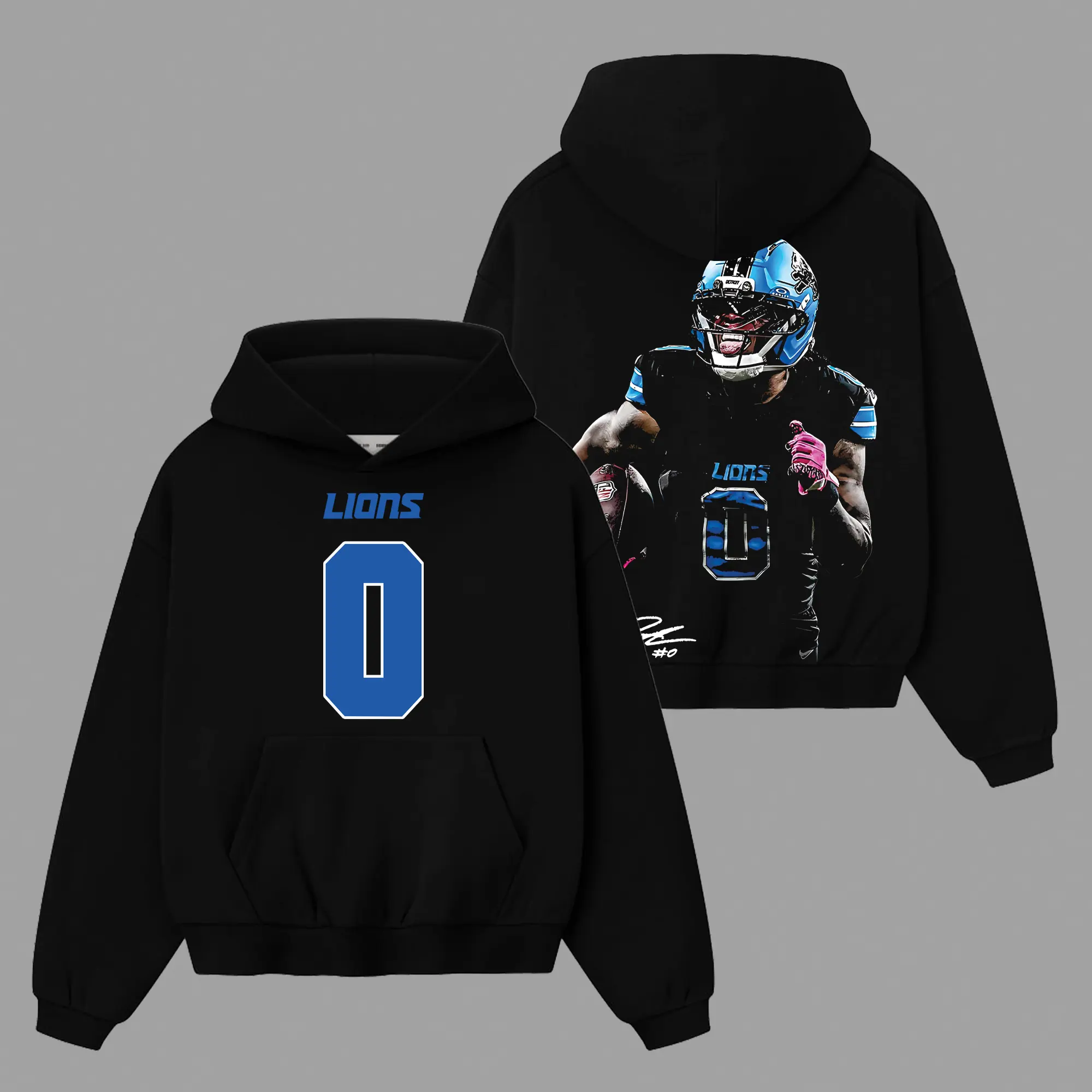 One Pride Fit - Jahmyr Gibbs #0 Soft And Comfortable Cotton Hoodie, Sweatshirt and T-Shirt, Lions Fans Game Day Outfit, Gift For Football Fans, Graphic Football Shirt