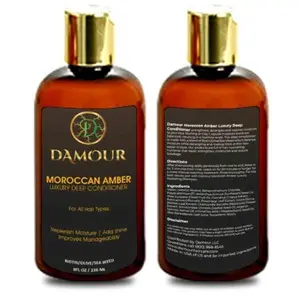 Damour Moroccan Amber Luxury Deep Conditioner (Sea Moss) Haircare Moisture Blend Daily