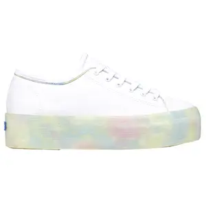 Keds Womens Triple Up Tie Dye Foxing Platform Sneakers Shoes Casual - White