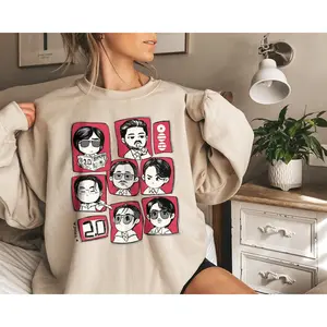 [Sale off up to 65%][Free Ship] Kpop Group Graphic T-Shirt, Vintage Music Fan Sweatshirt, Cute Concert Inspired Hoodie