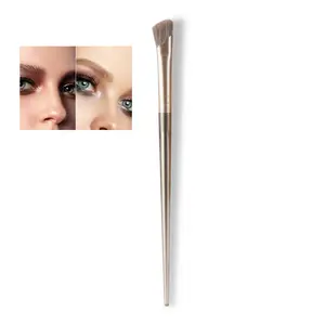 Makeup Brush, Blush Brush, Loose Powder Brush, Nose Shadow Brush, Highlight Brush, Microfiber Bristle Cosmetic Tools Gifts, Multifunctional Makeup Brush, Highlighter Brush, Beauty, Coffee Brown, Beauty Travel Brush, Beauty Accessories