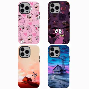 Y-C.o.u.r.a.g.e the Cowardly Dog Phone Case,Having good protective properties,for iPhone 16 15 14 13 12 11 17Pro Max,for Samsung S25 S24 S23 S22 Ultra,Protective Cover,give her/him a gift for Christmas and Thanksgiving