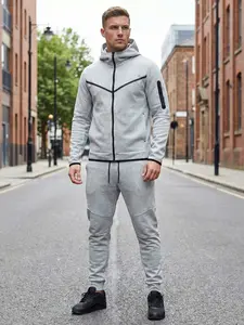 Men's New Hooded Sweatshirt Set, Casual Sportswear, Long Pants Suit, Daily Wear, Fashionable Outerwear, Men's Clothing, Sweatsuit Sets