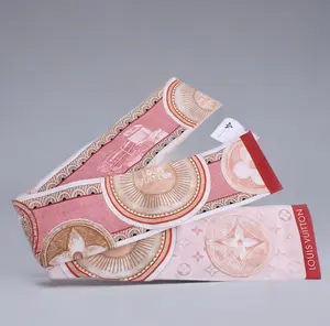 Pre-owned Louis Vuitton As Seen On Screen As Seen On Screen M357 Silk Bandeau BB Rose Pink Monogram Scarf $799