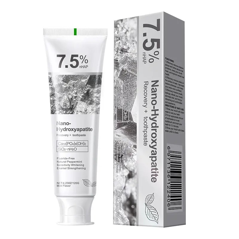 Fluoride-Free Hydroxyapatite Toothpaste, 4.23oz Oral Care Product with Enamel Repair, Fresh Breath & Gentle Mint Flavor
