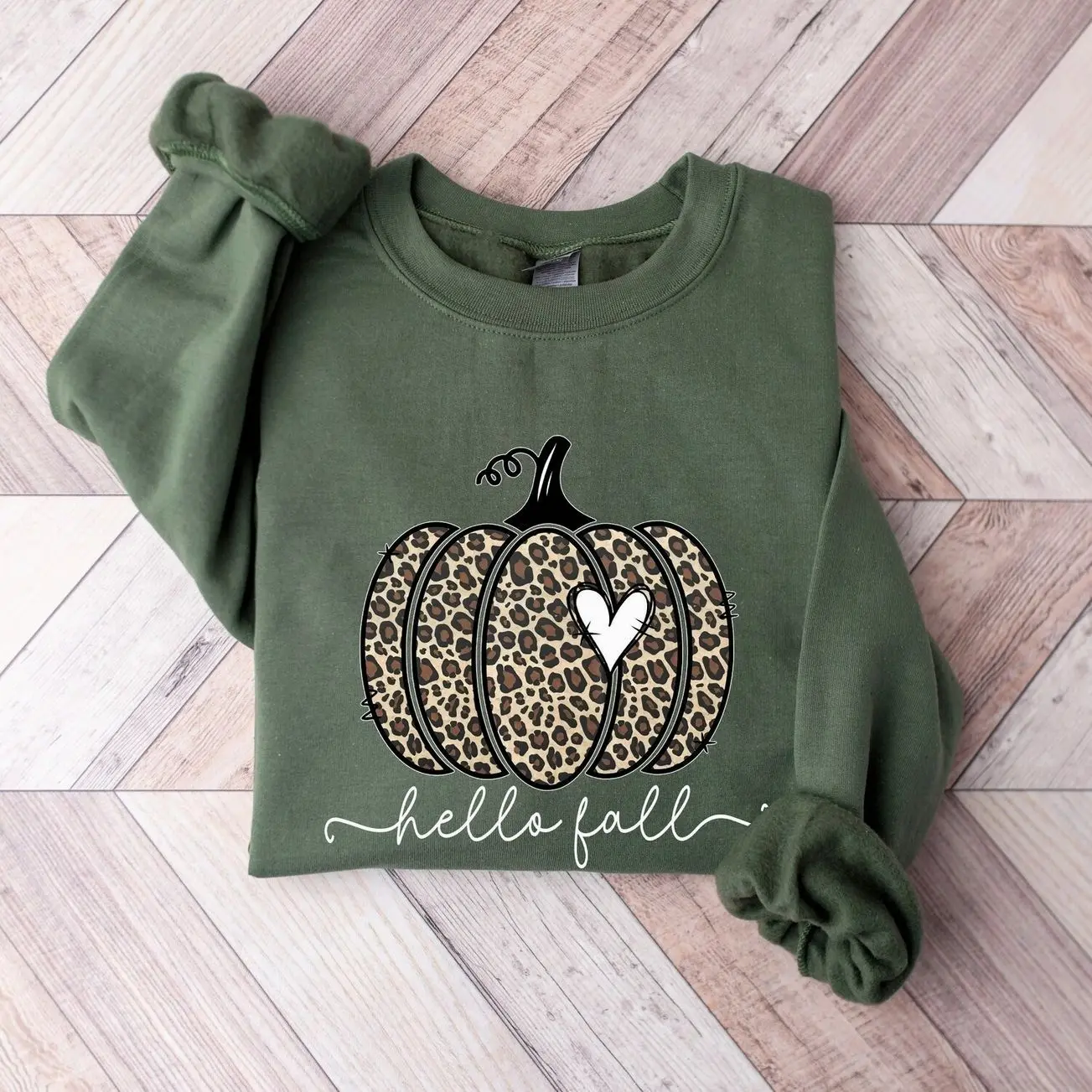 Leopard Pumpkin Sweatshirt, Sunflower Pullover, Fall Crewneck Sweat, Thanksgiving Sweat, Cheetah Pumpkin Pullover, Leopard Sunflower Sweater