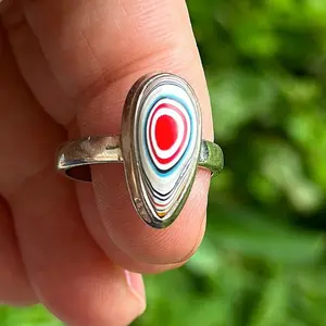 Sterling Silver Ring, Firdite, Detroit Agate, Silver Ring