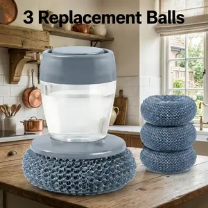 Automatic Liquid Filling Comfort Handle Soap Dispense Brush for Kitchen Sink Pot Bowl Cleaning Dishwashing brush, cleaning brush