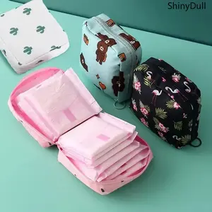 2/4-Pack Sanitary Napkin Storage Bag - Portable Zipper Menstrual Pad Holder for Travel &Outdoor