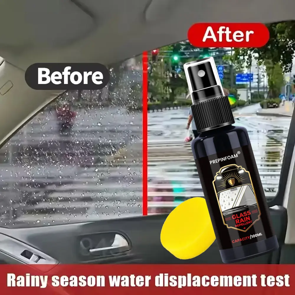 Waterproof Spray for Car Glass, Universal Anti-Rain Hydrophobic Coating, Windshield & Rearview Mirror Protection, Enhanced Visibility, Car Detailing Products
