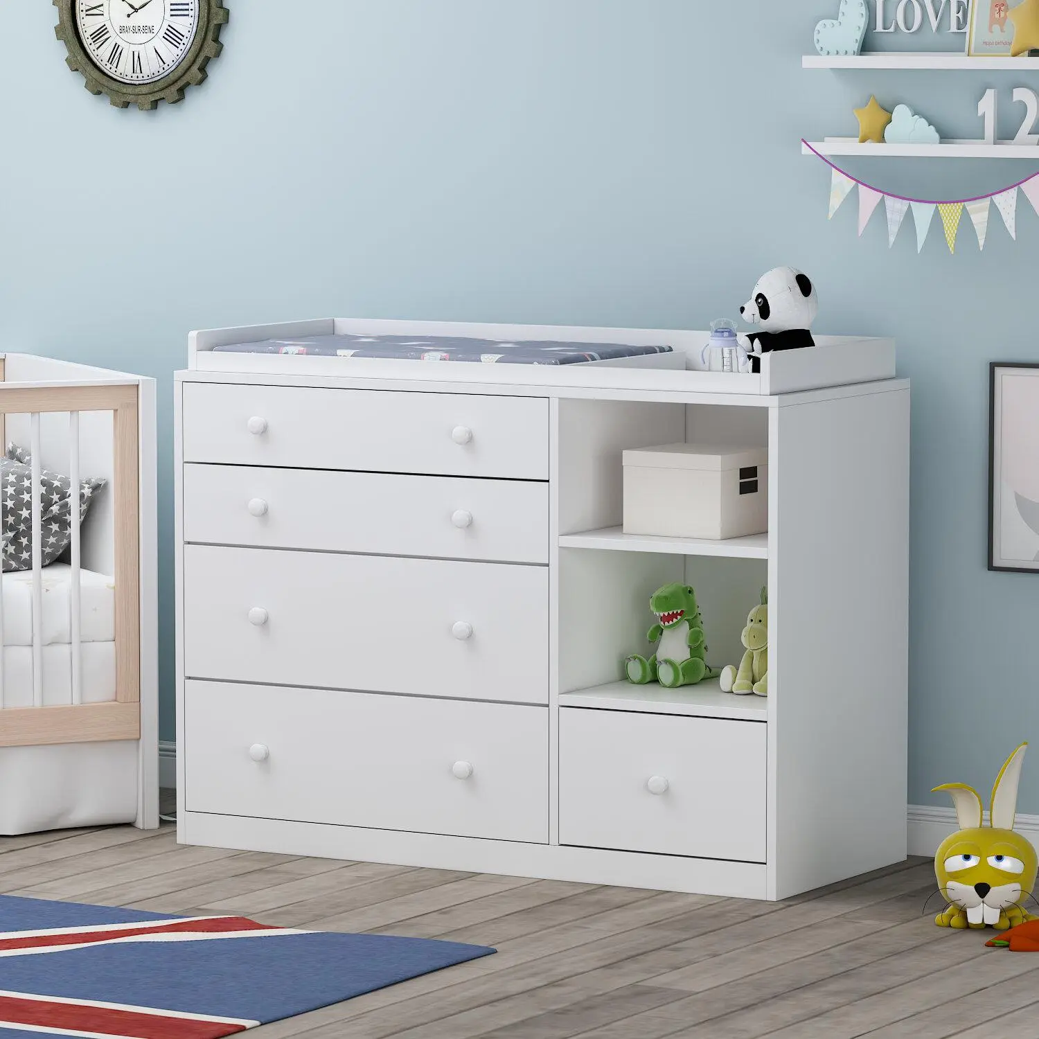 FUFU&GAGA Deborah Changing Table Dresser Antique white Drawers Chest Drawer Storage Cabinet - TikTok Shop FUFU&GAGA Deborah Changing Table Dresser Antique white Drawers Chest Drawer Storage Cabinet - TikTok Shop