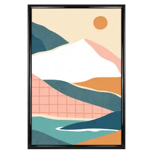 20x30 Rounded Black Frame for Posters, Pictures, and Artwork Display