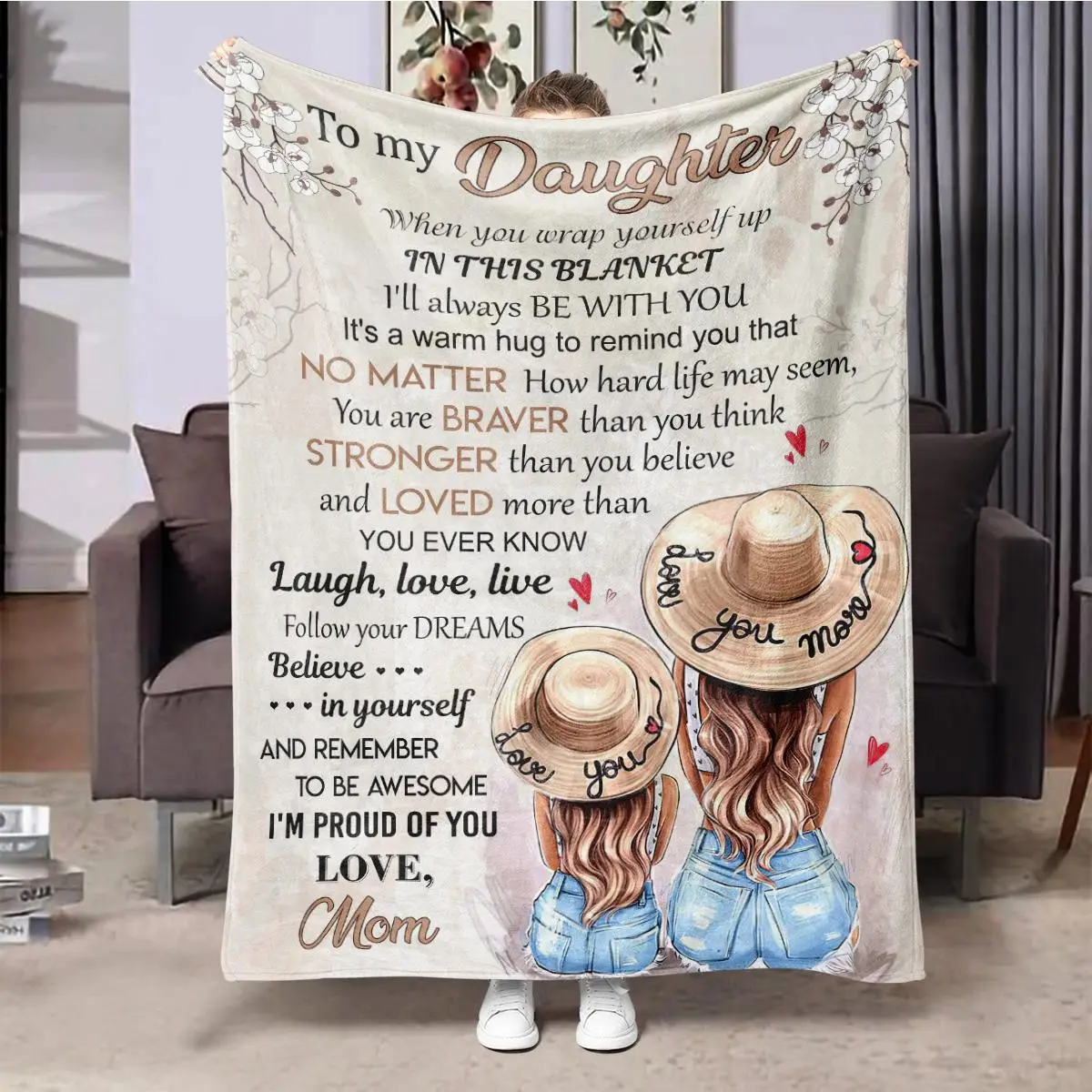 Letter Pattern Blanket, 1 Count Soft Warm Throw Blanket, Air-conditioned Room Blanket, Warm Nap Blanket for Home Office Travel Camping