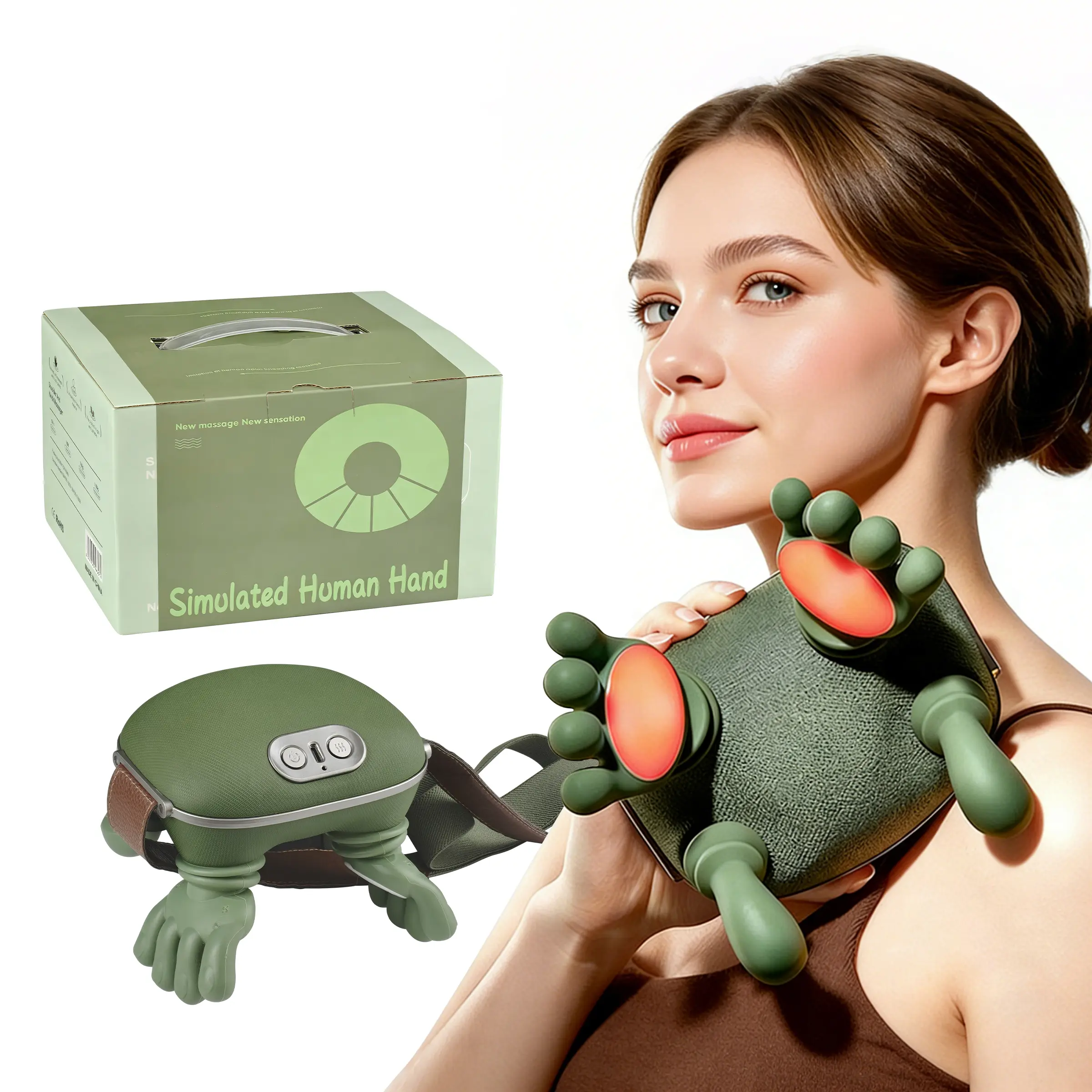 4D Kneading PU Leather Massage Shawl Massager, Cordless Rechargeable Neck Shoulder Relaxer with Finger-Like Function, Massagers for Neck and Back Pain Relief, Shoulder Pain Relief Device, Youth, Neck Support,back to school,back to school haul