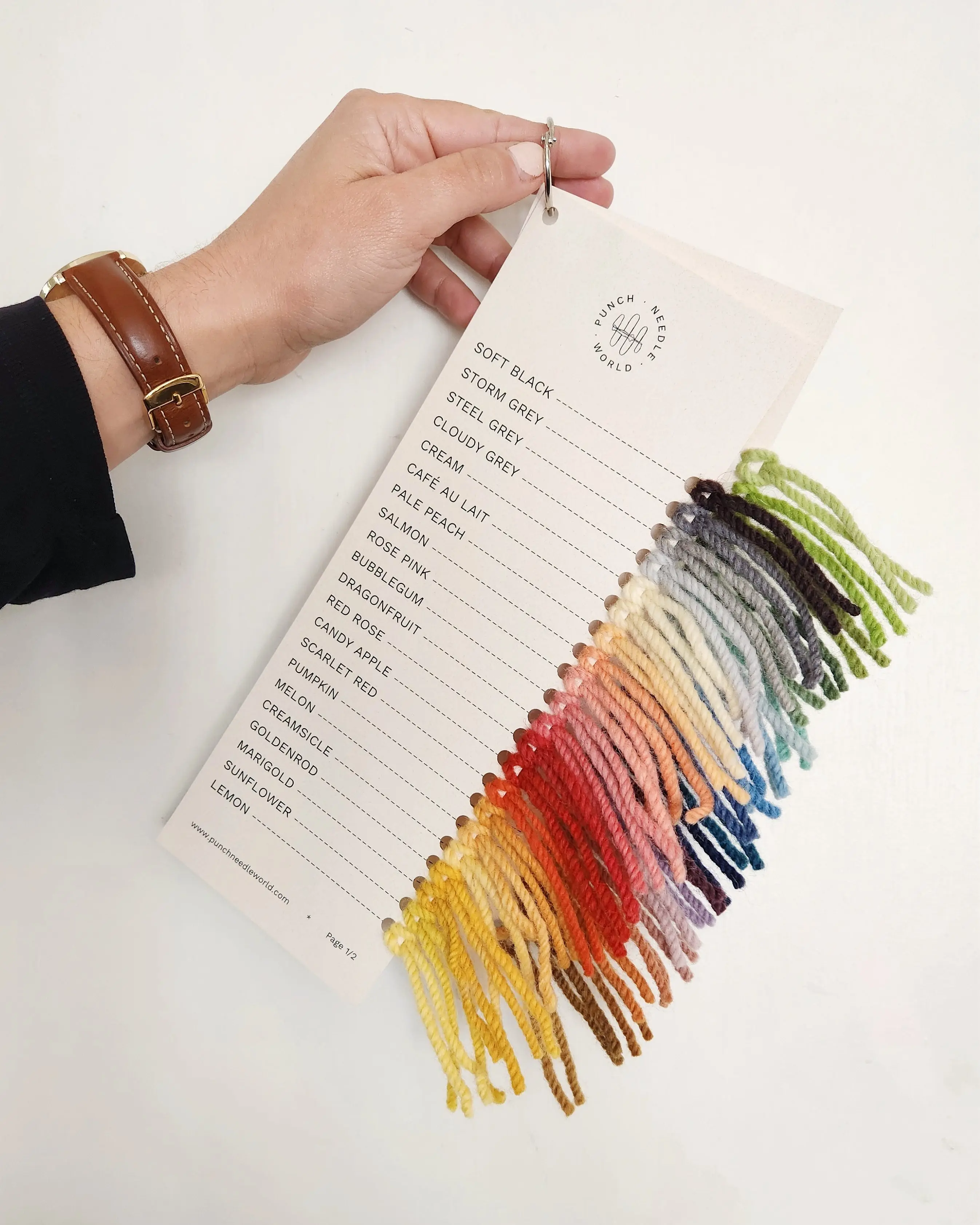 Rug Yarn Color Card